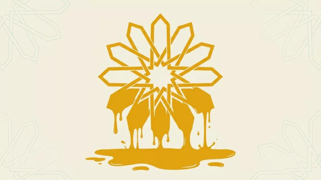 Minimalist Illustration Of A Melting Persian Gold Star Symbolizing The Iran Economic Crisis, Hyperinflation, And The Rising Demand For Melted Gold In Tehran.